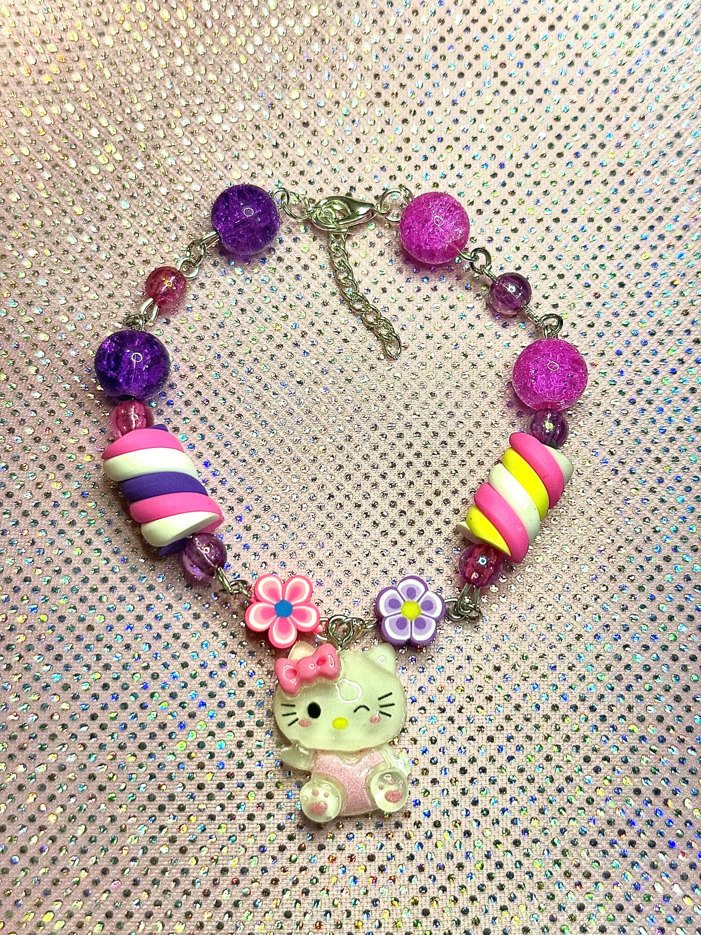 Hello Kitty inspired charm bracelet