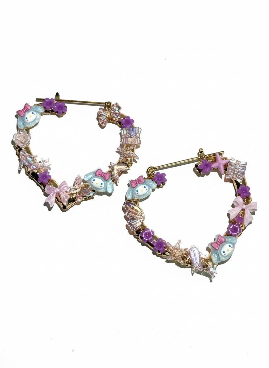 My Melody inspired mermaid earrings