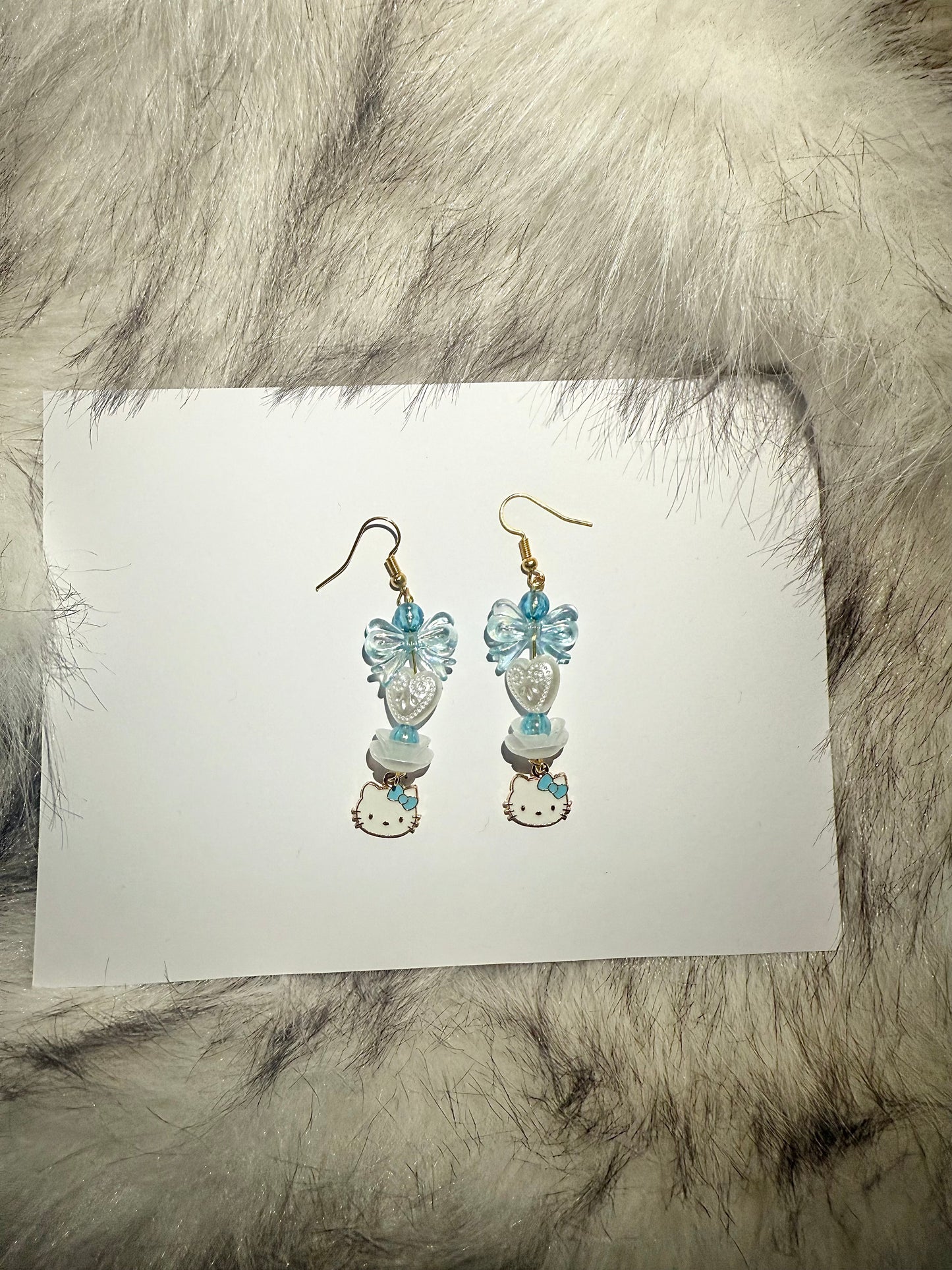 Hello Kitty flower earrings