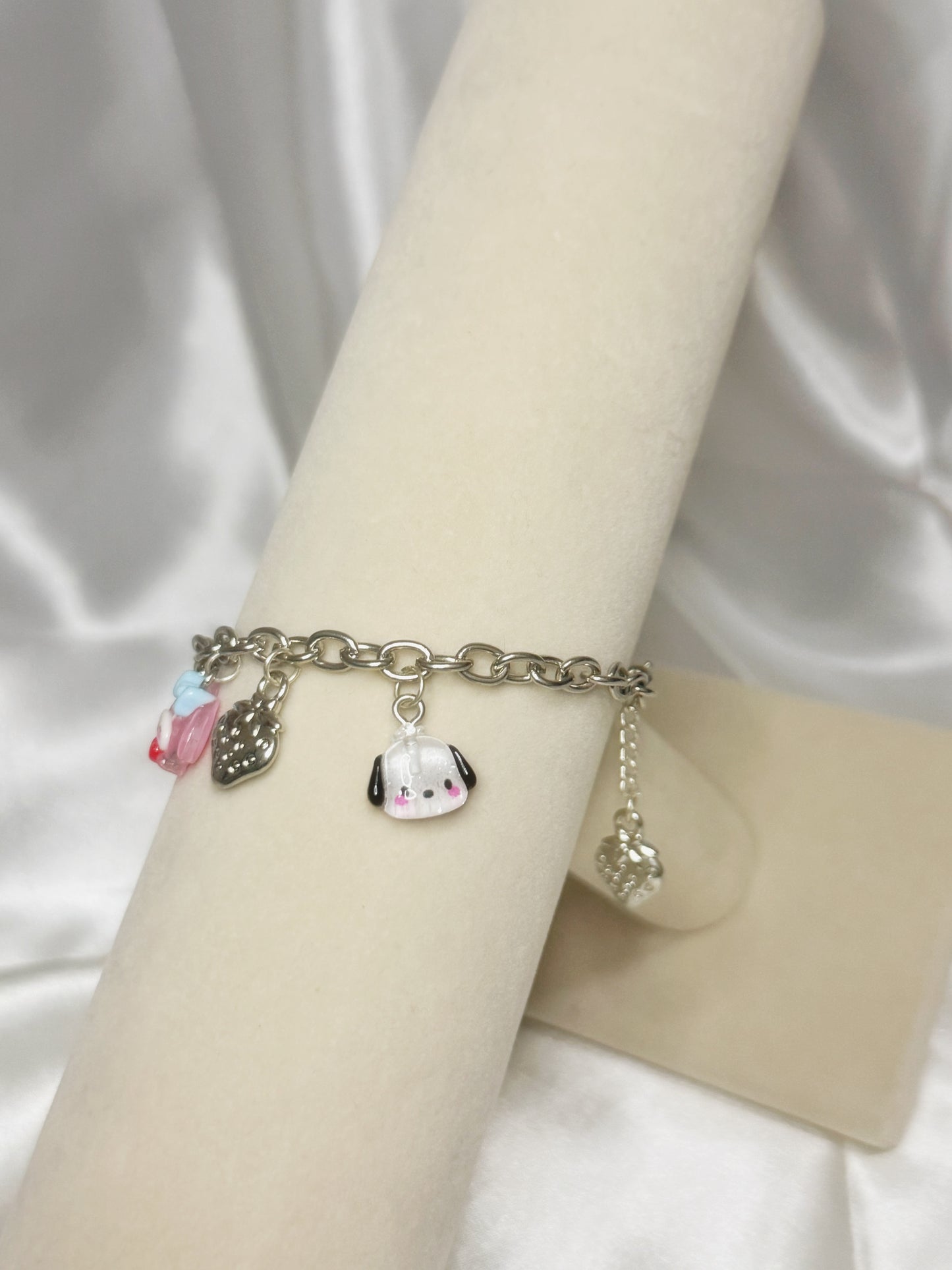 Silver Sanrio Mixed Charm Bracelet with Initial