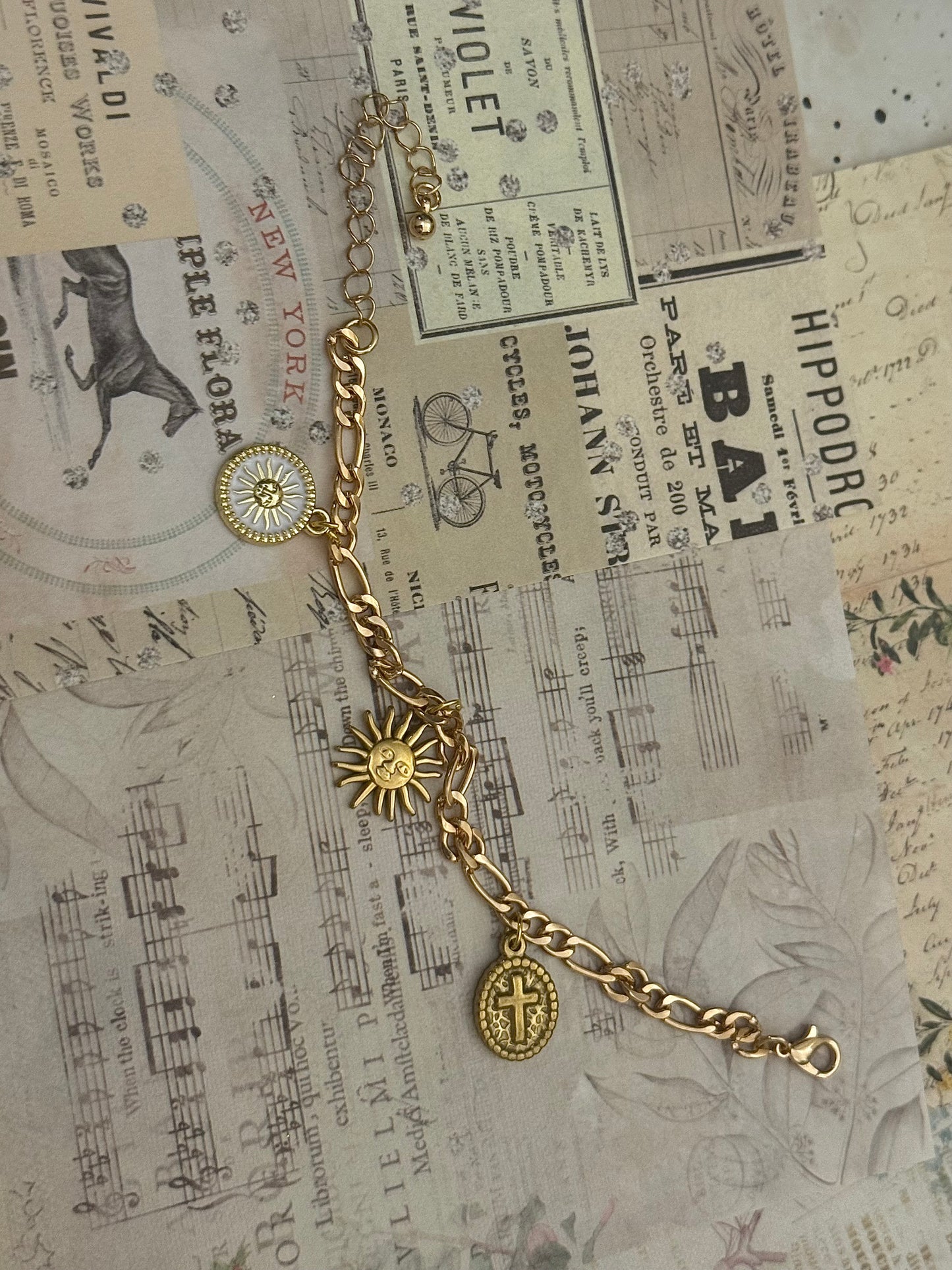 Celestial Gold Charm Bracelet