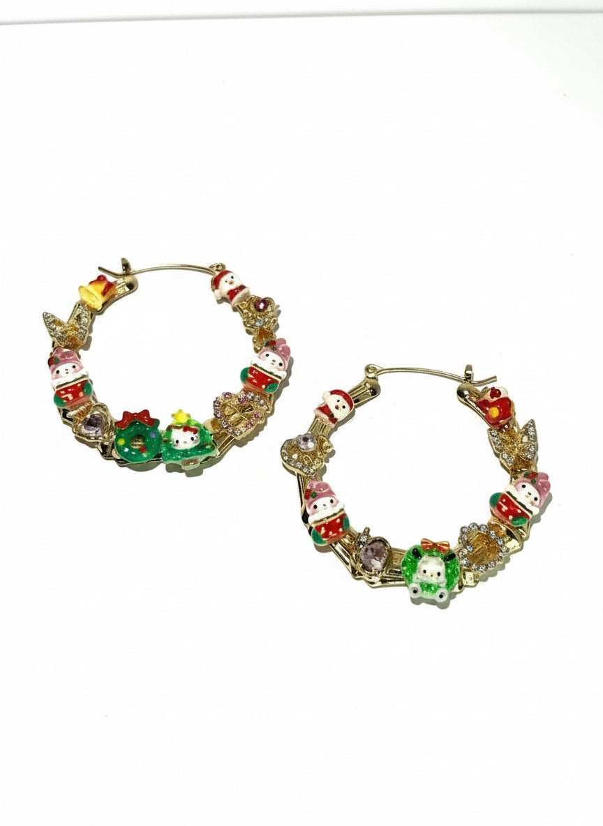 Sanrio inspired Christmas earrings