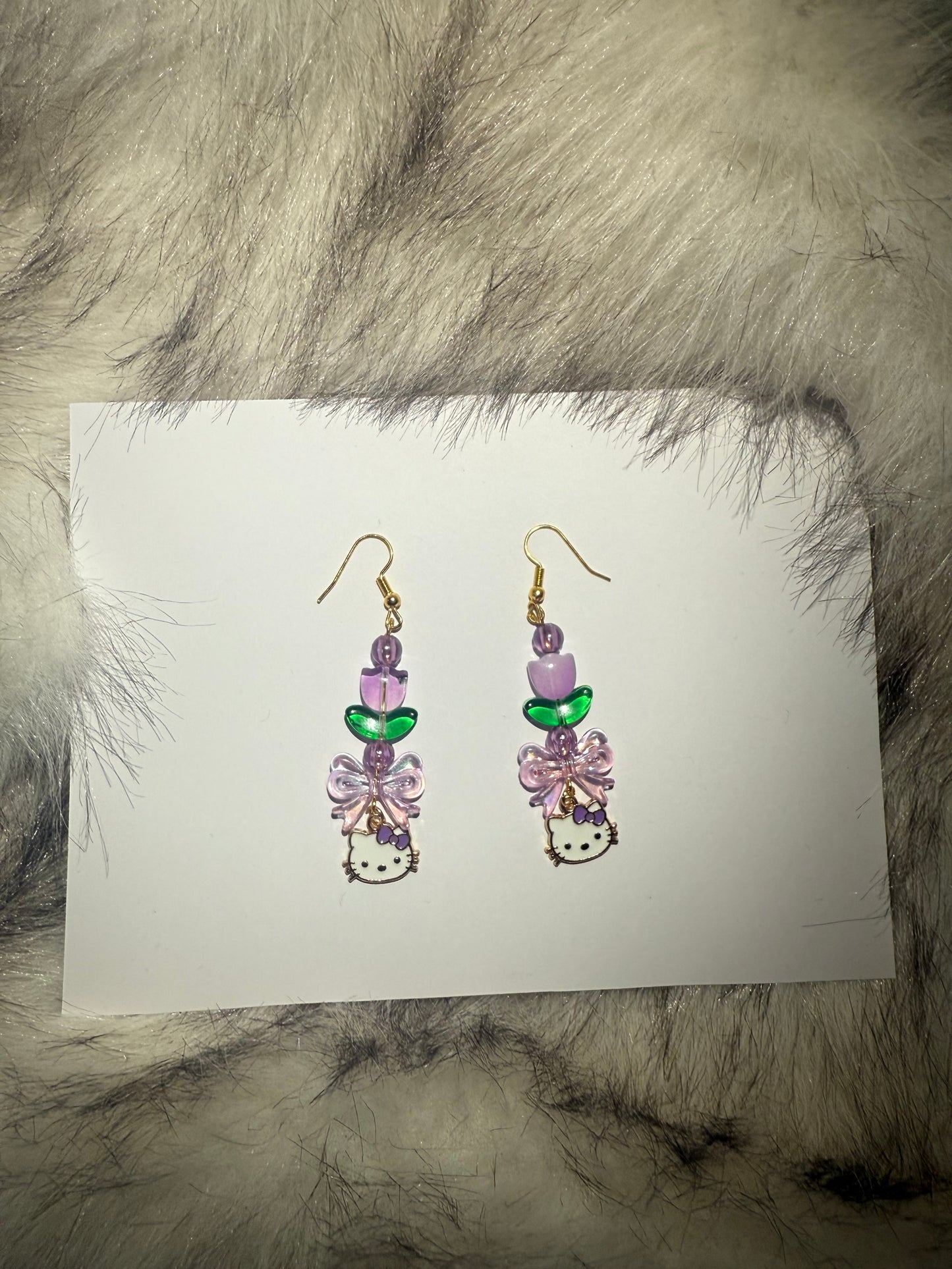 Hello Kitty tulip earrings