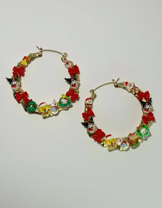 Sanrio inspired Christmas earrings