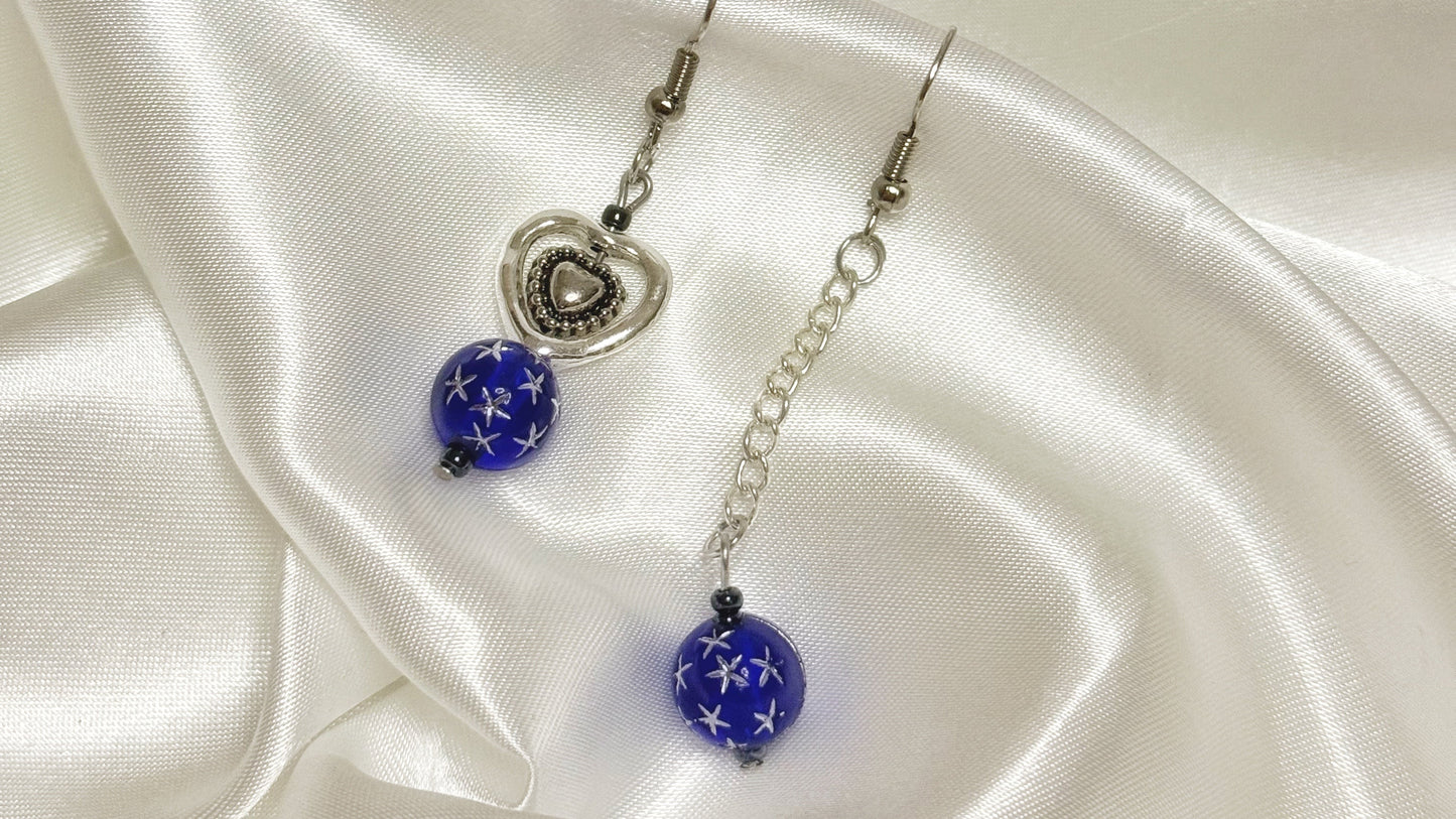 Midnight Heart Earrings