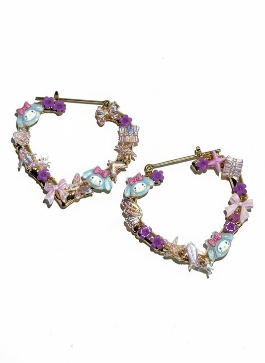 My Melody inspired mermaid earrings