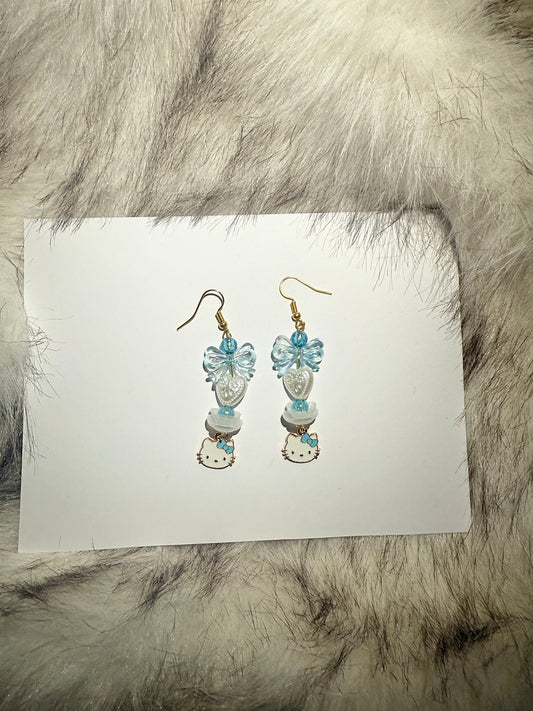 Hello Kitty flower earrings