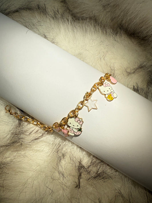 Hello Kitty inspired charm bracelet