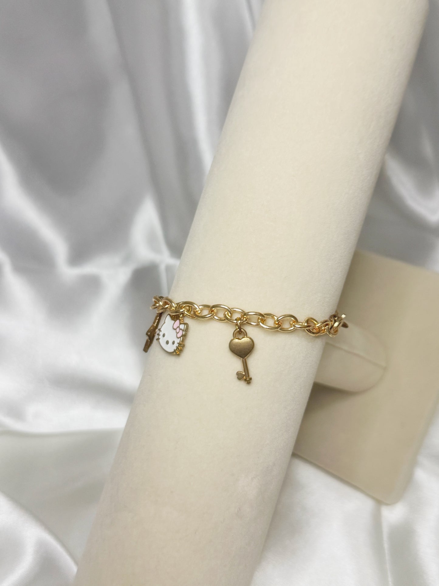 Gold My Melody & Hello Kitty Charm Bracelet