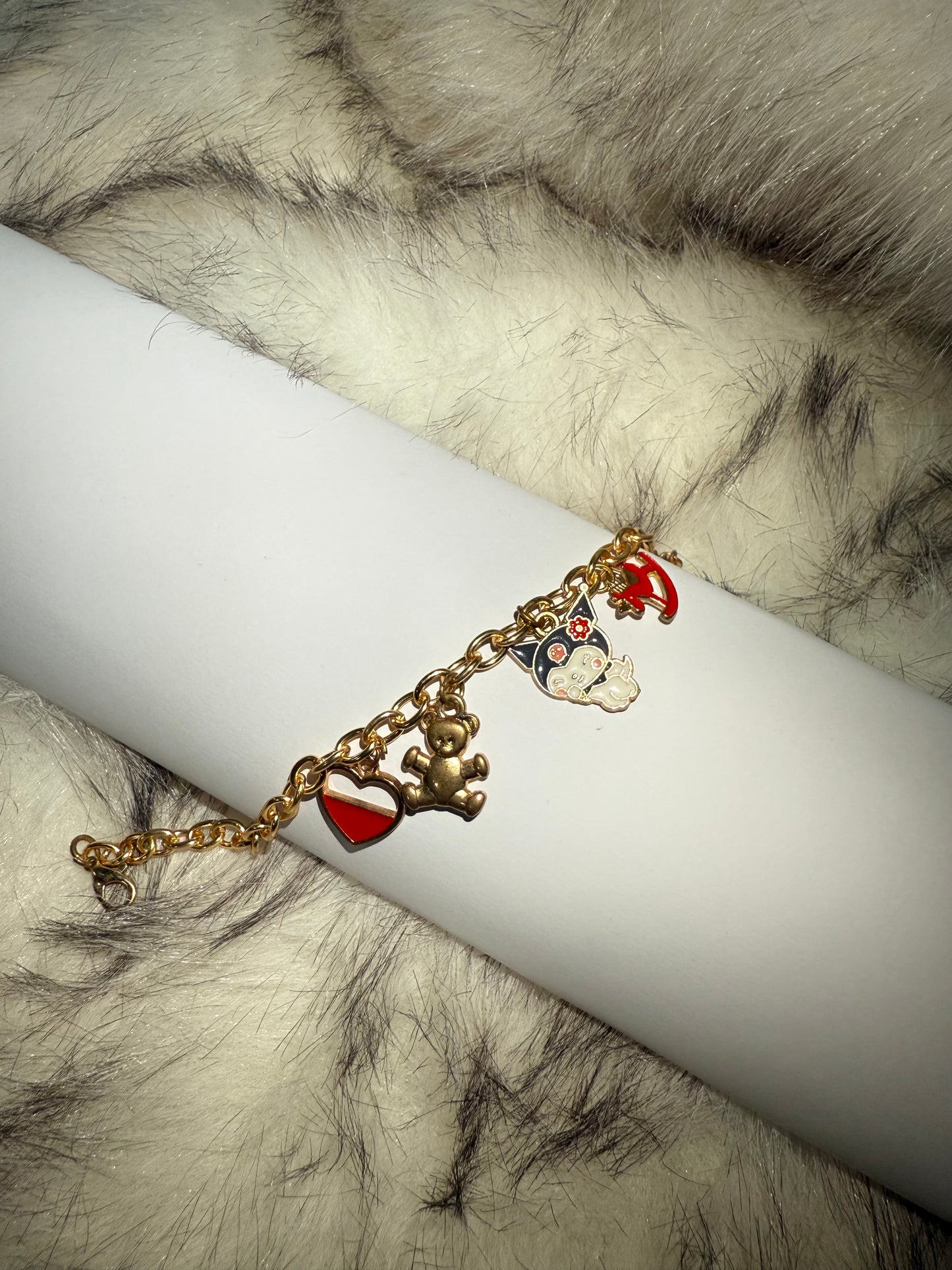 Kuromi inspired charm bracelet