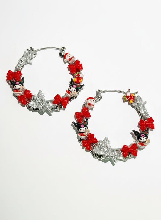 Kuromi inspired Christmas earrings