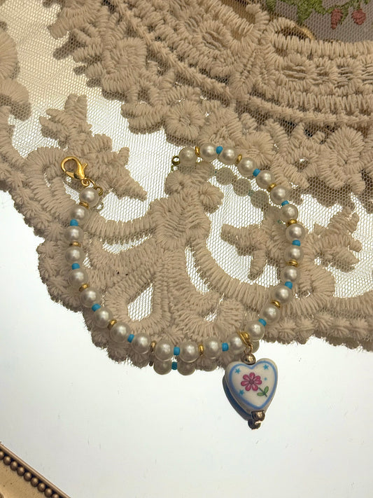 Forget-Me-Not Heart Bracelet