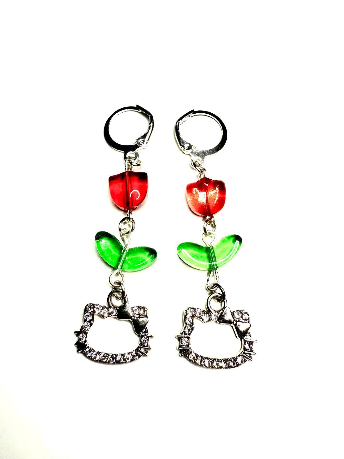 Hello Kitty Tulip inspired earrings