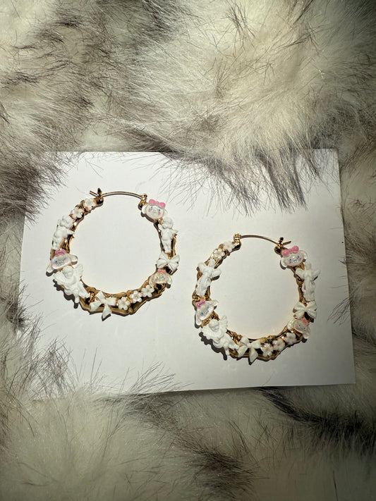 Cinnamoroll angel earrings