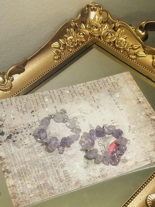 Mystic Amethyst Hoops