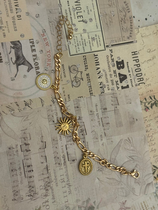 Celestial Gold Charm Bracelet
