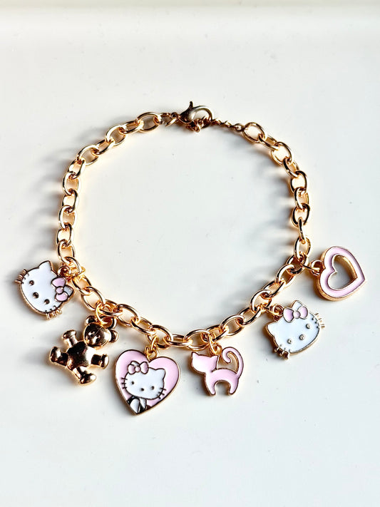 Hello kitty pink charm bracelet