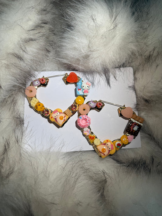 Hello Kitty heart earrings