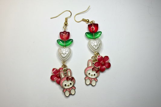 Hello Kitty red earrings