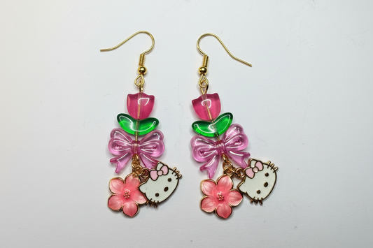 Hello Kitty pink earrings